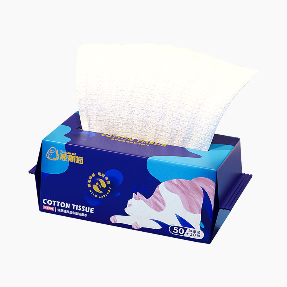 Accept custom pattern and logo of soft disposable 100% cleaning facial tissue towel