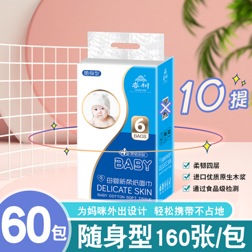 Haruki Xinrou Portable Removable Paper Face Towels 60 Packs